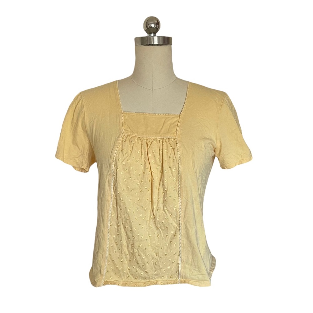 Vintage 70s Yellow Summer Top